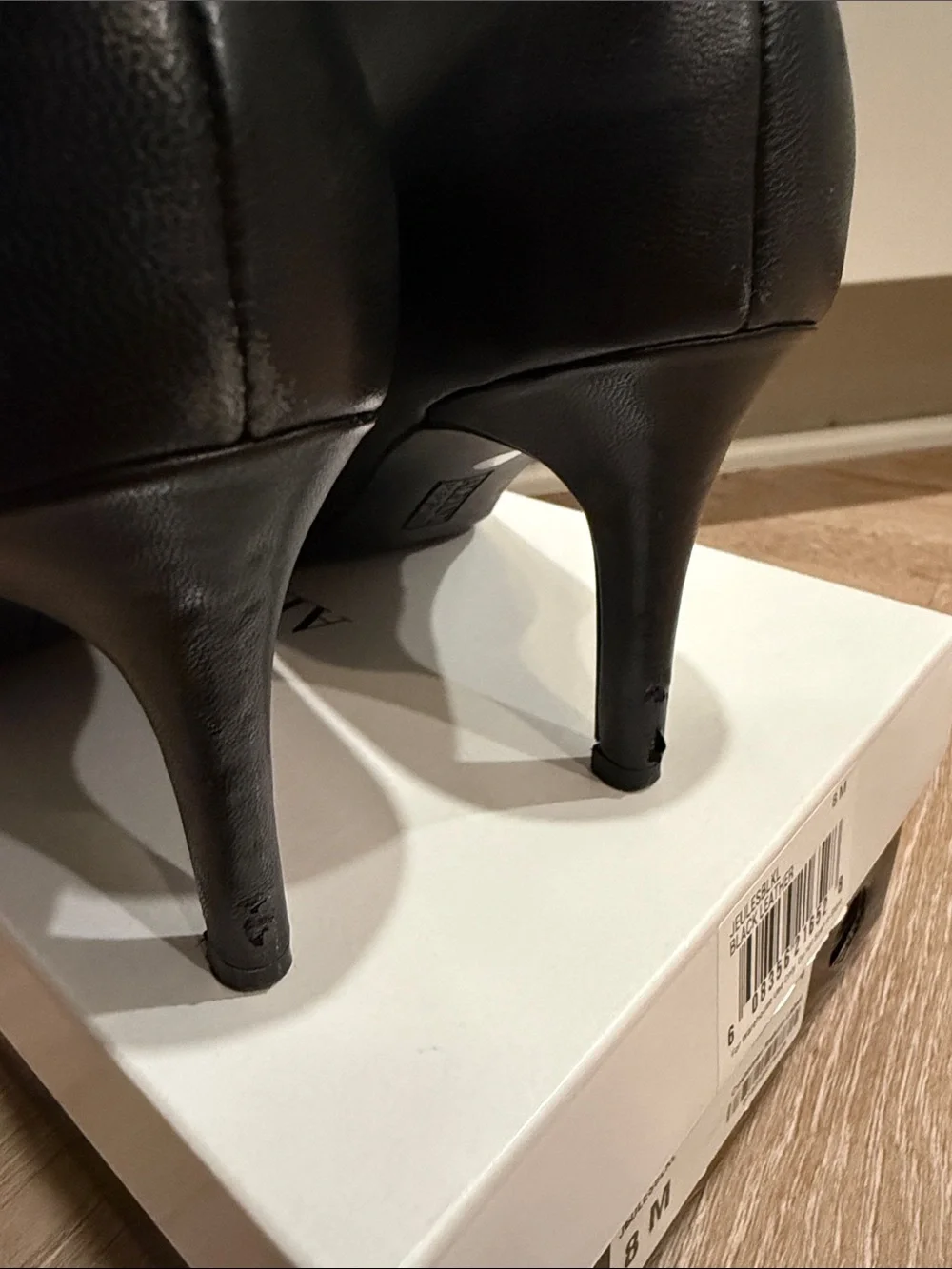 Alfani Black Pointed-Toe Leather Pumps